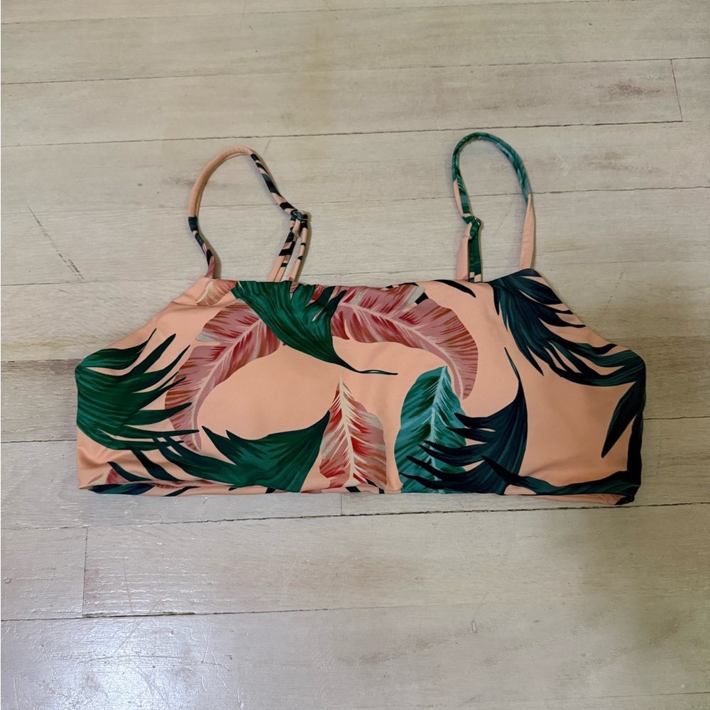 Tropical Print Women's Bikini Top